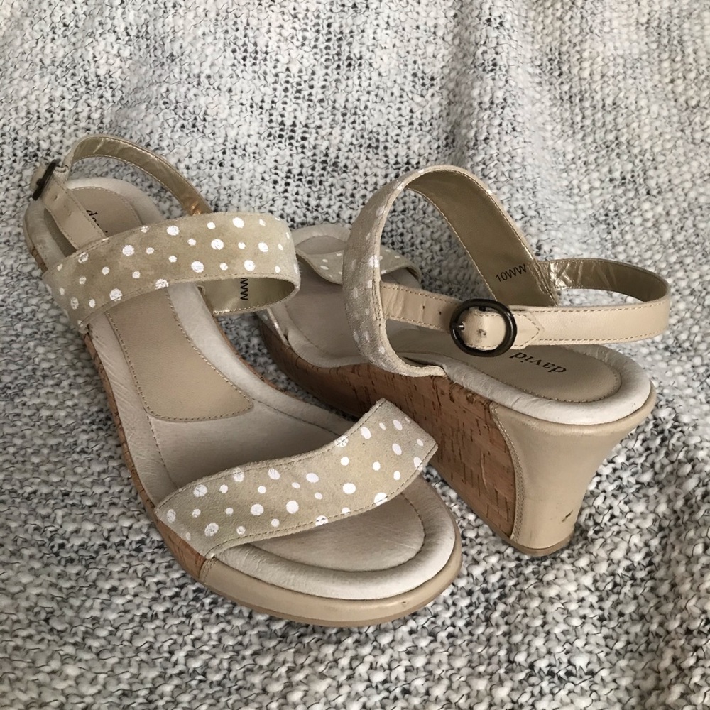 David Tate cork wedges sz 10WW